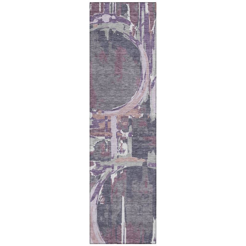 Machine Washable Indoor/ Outdoor Chantille Contemporary Abstract Rug