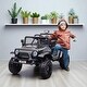 preview thumbnail 3 of 14, 12V Kids Ride-On Truck with Remote Control, Dual Motors, 3-Speed, Suspension Wheels, LED Lights, Music & Horn, Ages 3-6