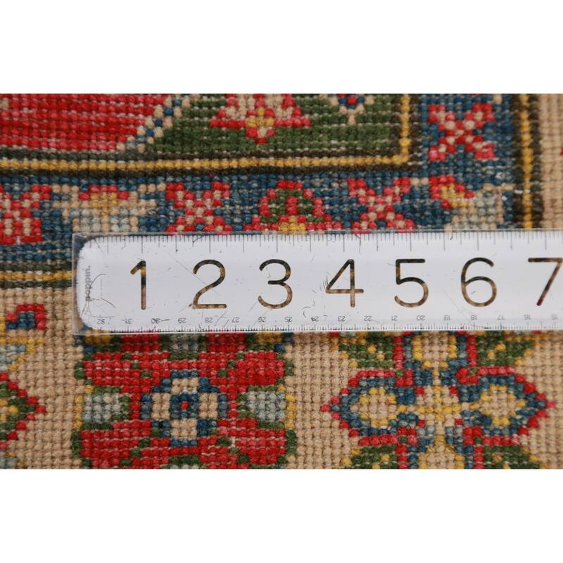 Traditional / Geometric Kazak Foyer Rug Handmade Wool Carpet - 2'7"x 4'0"