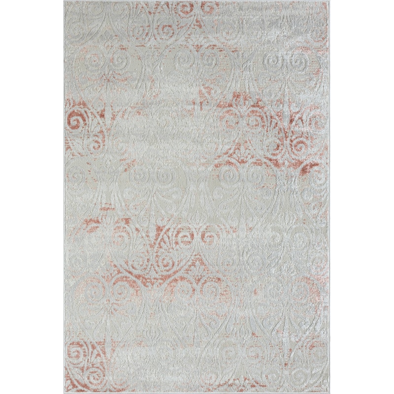 Sevita Causal Coral Pink Floral/Botanical Rug