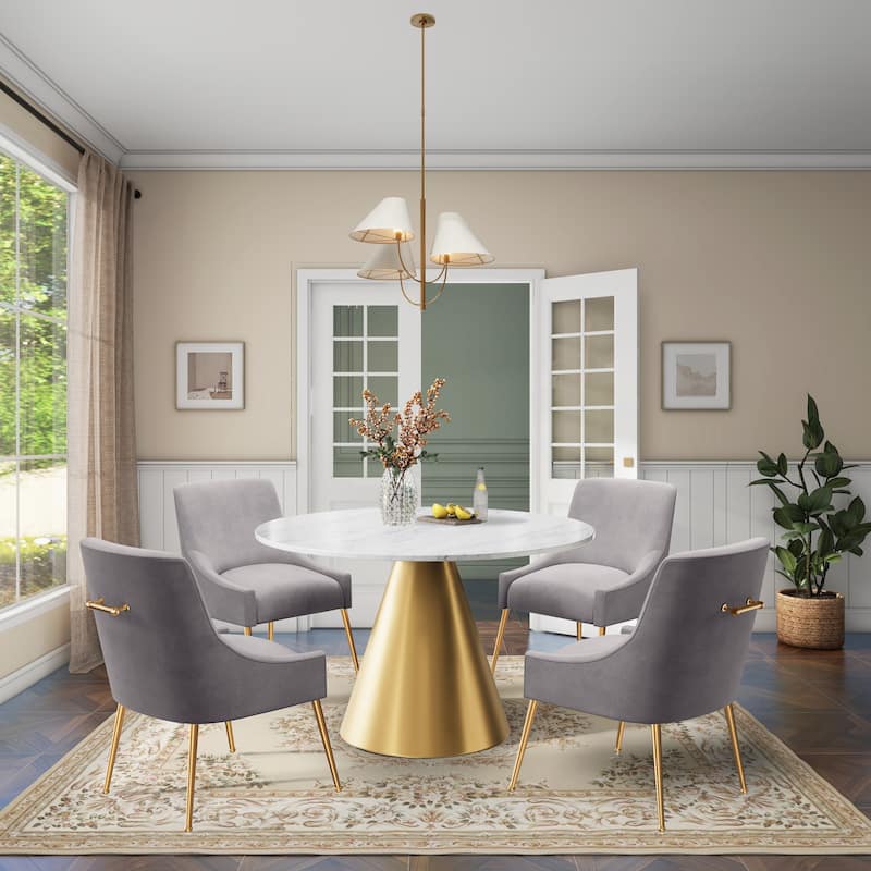 GZMR Upholstered Accent Dining Chairs Side Chairs (Set of 2) - Grey