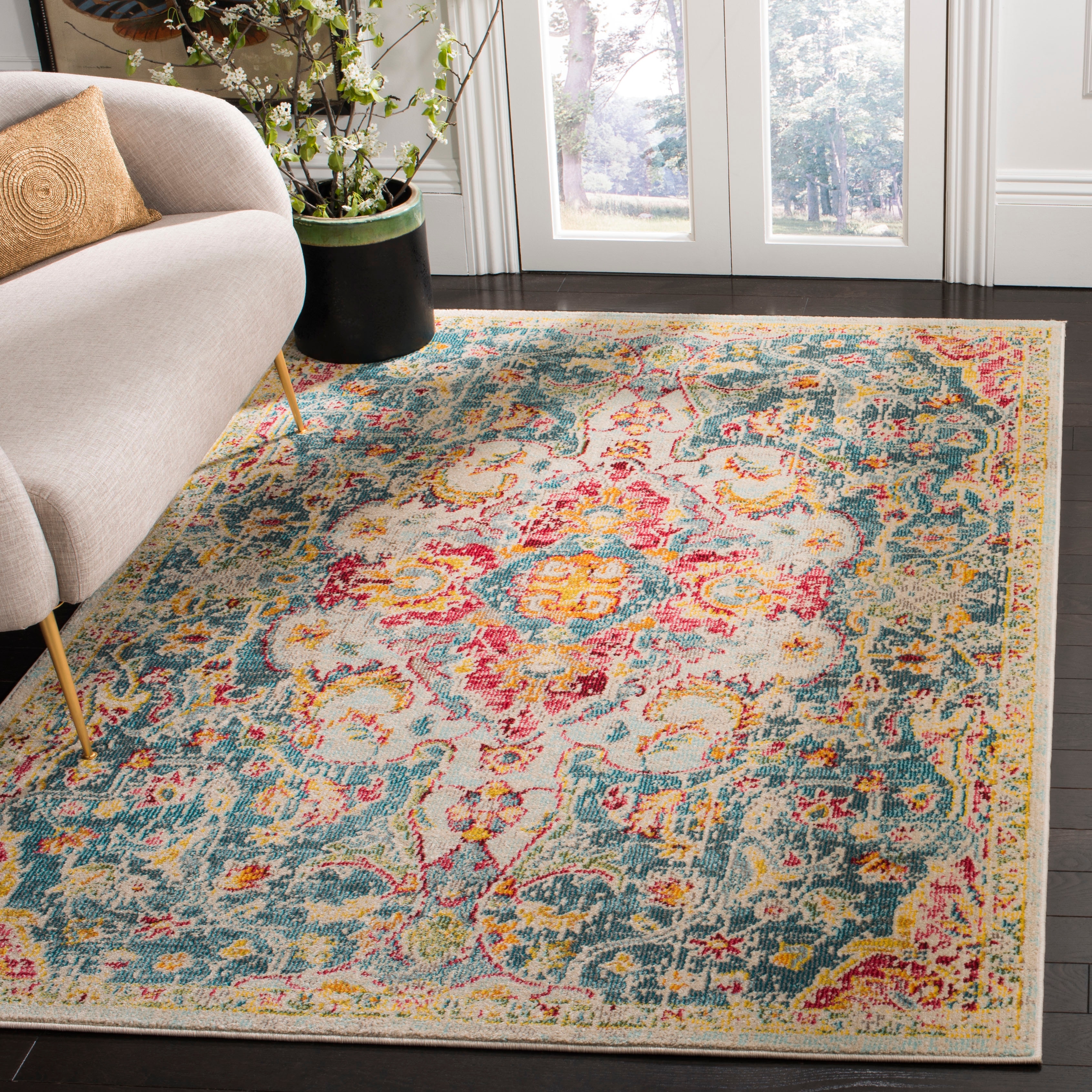 SAFAVIEH Phoenix Carlon Vintage Boho Oriental Rug