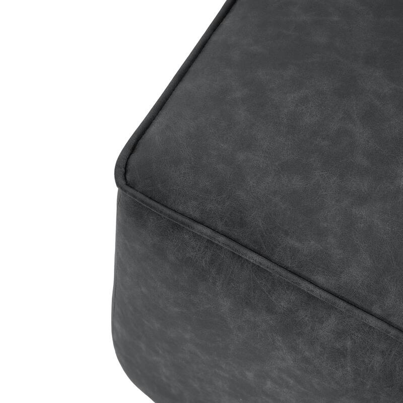 Roomfitters Square Upholstered Ottoman Coffee Table with Modern Low Profile Design