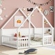 preview thumbnail 21 of 49, Full Floor House Bed with Fence,Guardrails