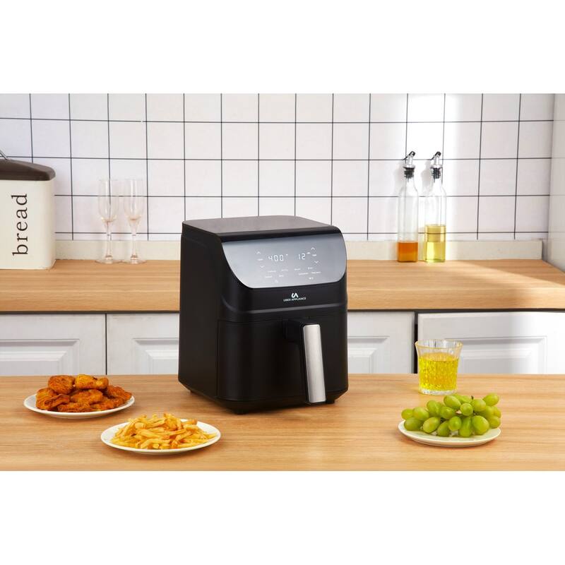 Uber Appliance Air fryer XL Deluxe - 5Qt Digital Display - Ceramic Non stick Non Toxic - 5 Quart