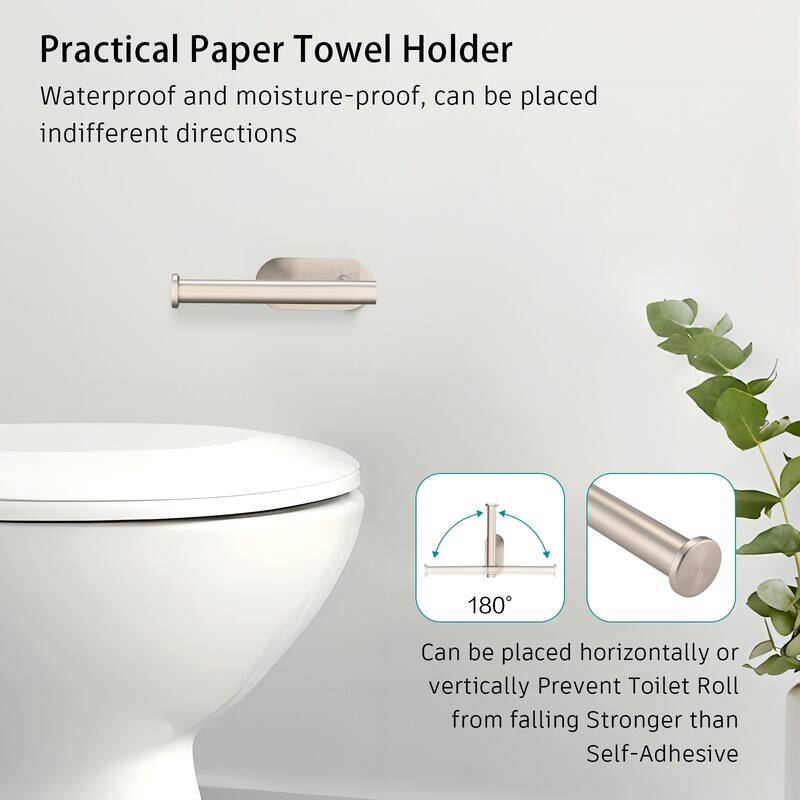Dornberg Self Adhesive Bathroom Toilet Paper Holder Stand no Drilling