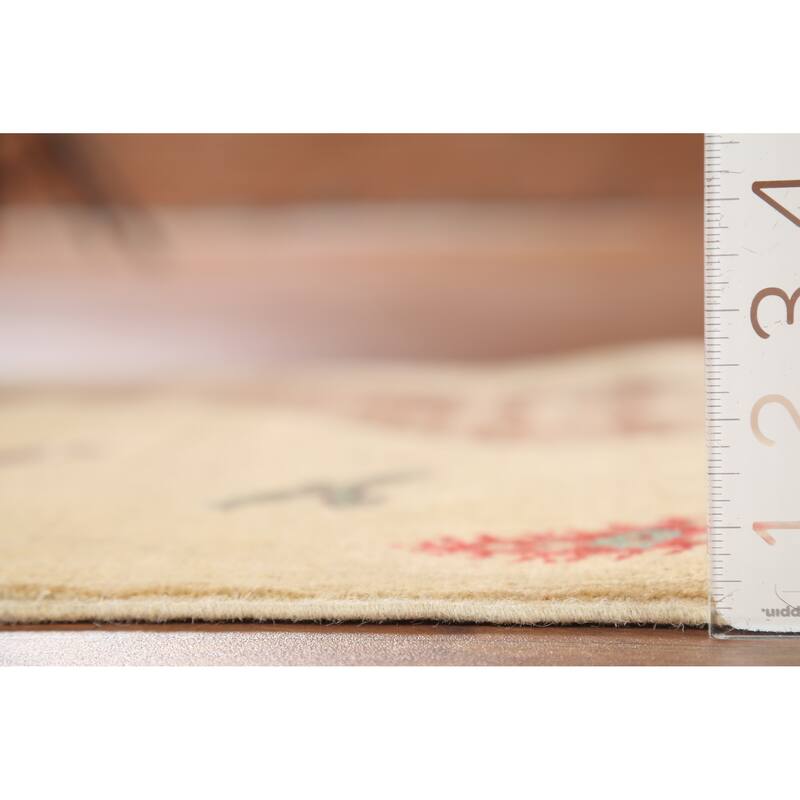 Animals Design Kazak Accent Rug Hand-Knotted Traditional Wool Carpet - 2'1"x 2'10"