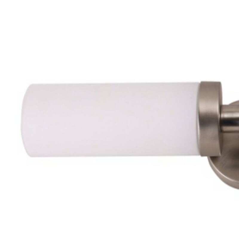 Greta 5 in. 2-Light Brushed Nickel Sconce - 20.12" W x 4.75" H x 4" D