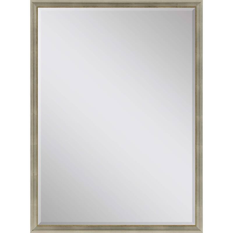 HomeRoots 38" Silver Wood Accent Mirror - 26.00 in. x 38.00 in. x 3.00 in.