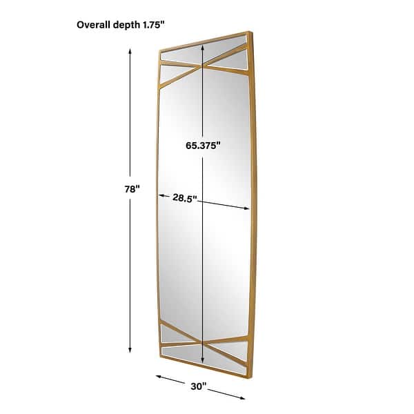 Uttermost Gentry Oversized Gold Mirror - 30"W x 78"H x 1.75"D