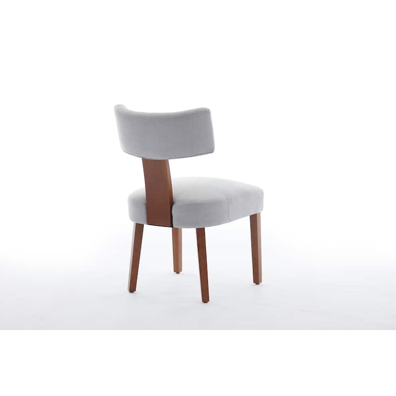 GDFStudio - Mariscat Fabric Wingback Dining Chairs（Set of 2）
