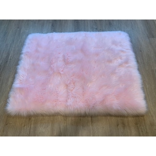 Square Faux Rug Luxurious Faux Sheepskin Square Area Rug - Bed Bath & Beyond - 33961985