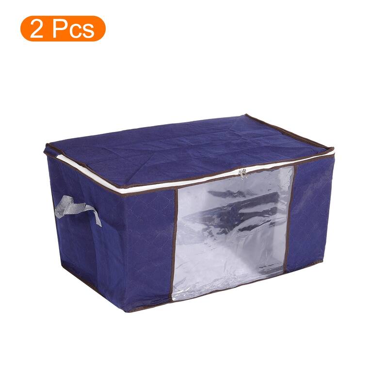 Clothes Storage Bag 2pcs, Storage Bins Foldable Closet Organizers