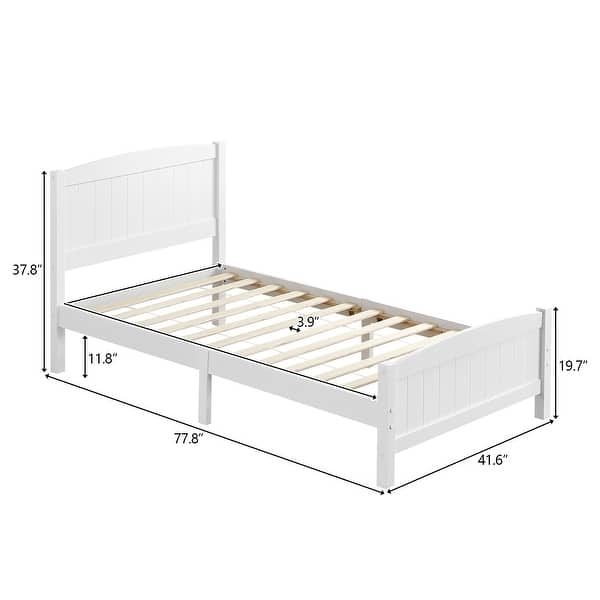 White Twin Pine Single-Layer Core Vertical Stripe Full-Board Curved Bed Head