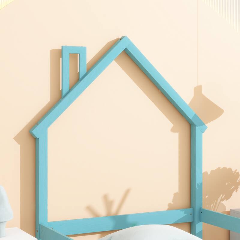 Twin Size Wood bed with Fences