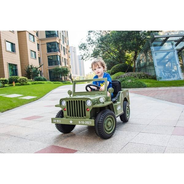 slide 2 of 2, Tamco Ride-On Car with Remote Control, Electric,Boys and Girls 2-4 Years - Green