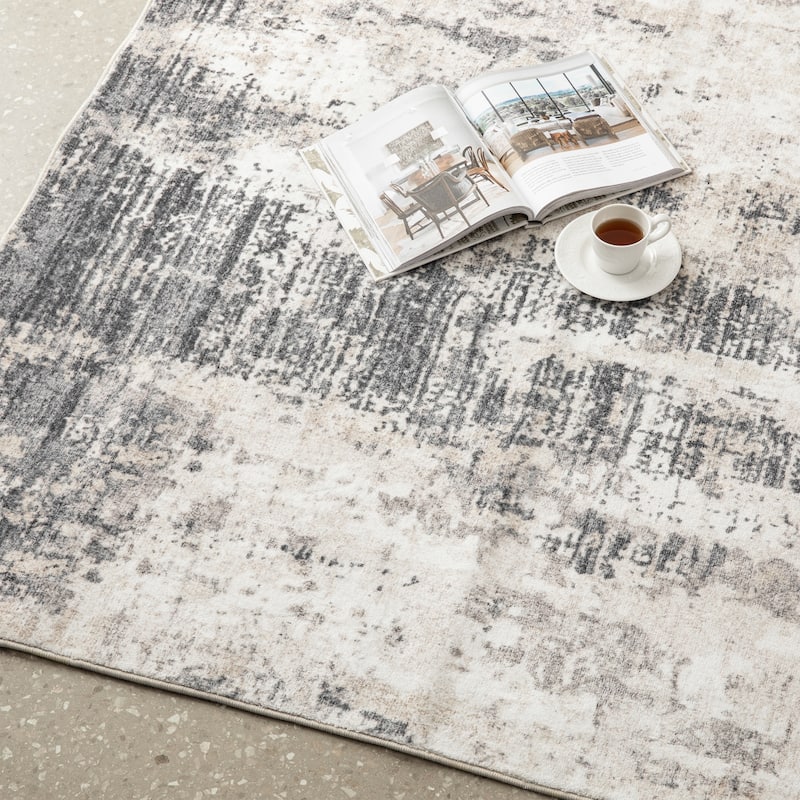 Glitzhome Modern Abstract Distressed Indoor/Outdoor Area Rugs