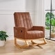 preview thumbnail 1 of 2, Adjustable Rocking Chair, Nursery Glider Chair with Adjustable High Back and Foot Rest