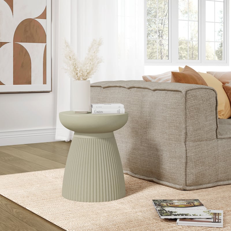 Ryan Outdoor MGO Side Table by Christopher Knight Home - 20'H - Sand