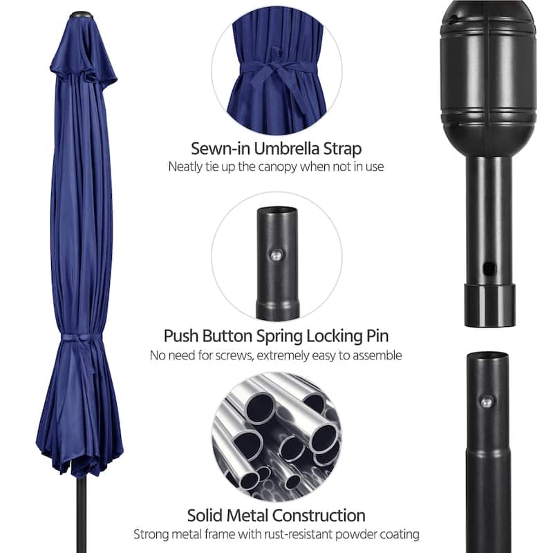 Yaheetech 11FT Patio Umbrella Market Umbrella for Outdoors