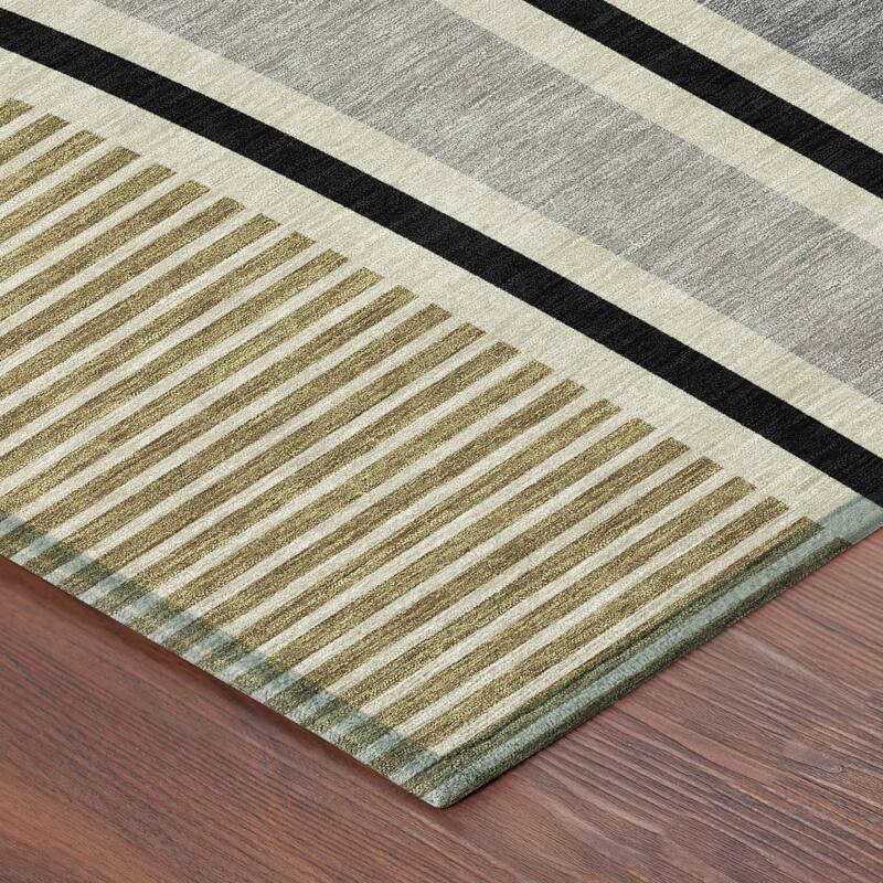 Machine Washable Indoor/ Outdoor Contemporary Keely Chantille Rug
