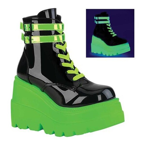 neon ankle boots