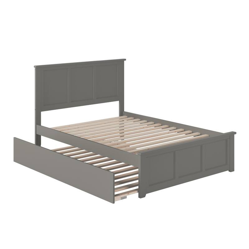 AFI Madison Full Size Platform Bed with Matching Footboard & Full Trundle