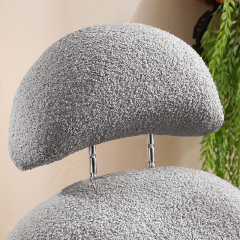 Modern Sherpa Fabric Nursery Rocking Chair
