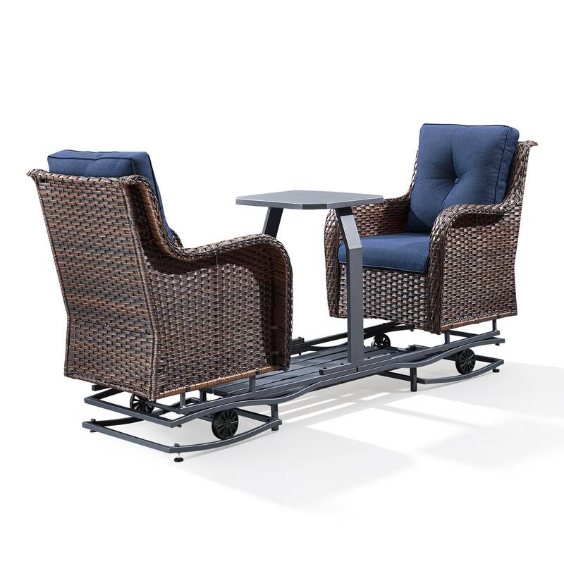 Pocassy Outdoor Patio Swing Chair Glider Swing Bench