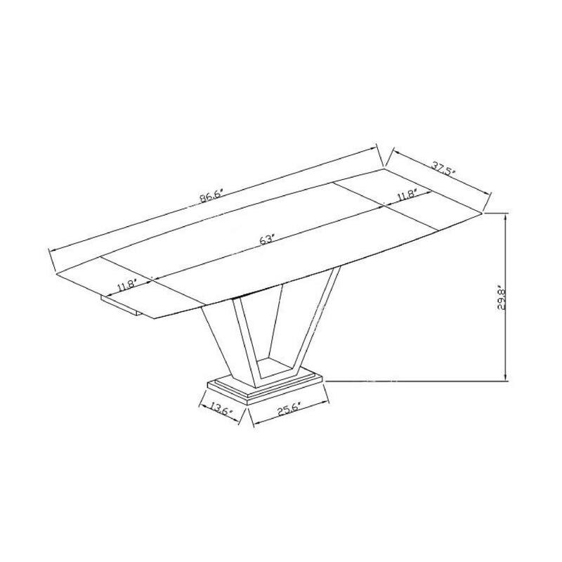 Somette Josey Solid Marble Pedestal Dining Table