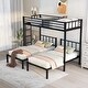 preview thumbnail 2 of 6, Space Saving Design Triple Bunk Beds Twin Size, Metal 3 Twin Bunk Beds with Solid Steel Construction Suitable for Bedroom