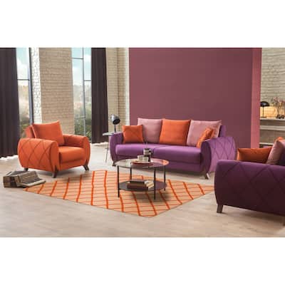 Orange Transitional Trellis Xavier Area Rug - Elegant and Timeless Design