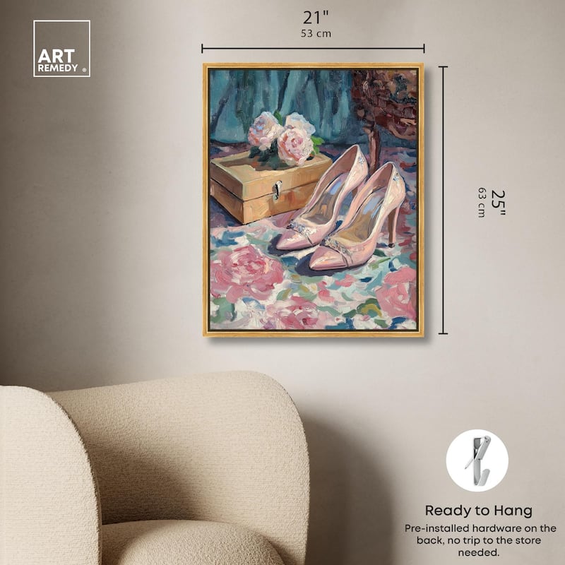 Shoes and the Roses Canvas by Art Remedy