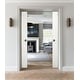 Sliding French Double Pocket Doors / Mela 7001 Matte White / Kit Rail ...