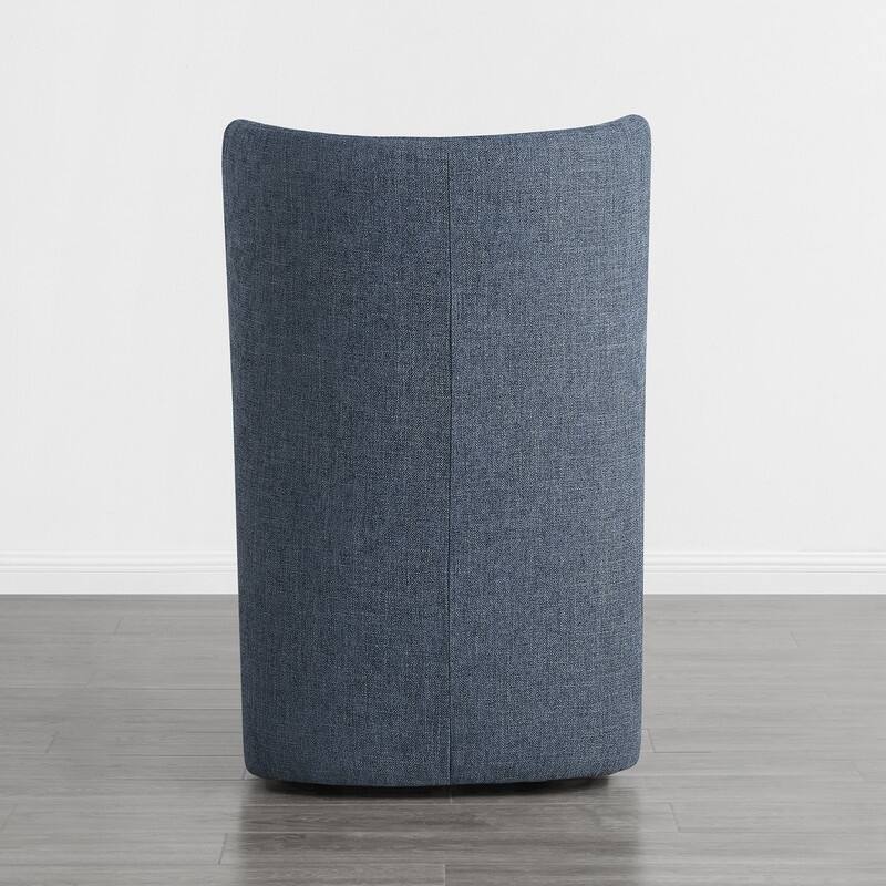 Spruce & Spring Kevin Modern Wingback Dining Chairs with Casters&Wood Base Set of 2 - Set of 2