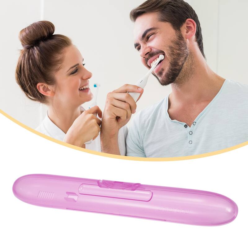 Portable Toothbrush Cases Toothbrush Holders Plastic 8.46"x1.18"x1.14" - Purple
