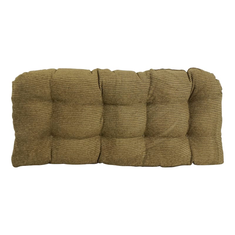 42-inch by 19-inch Rounded Back Jacquard Chenille Loveseat Cushion - 42 x 19