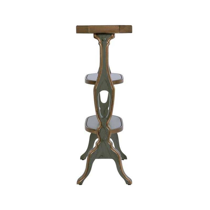 Hadley 22 in. W Octagonal Wood 3 Tier Side Table