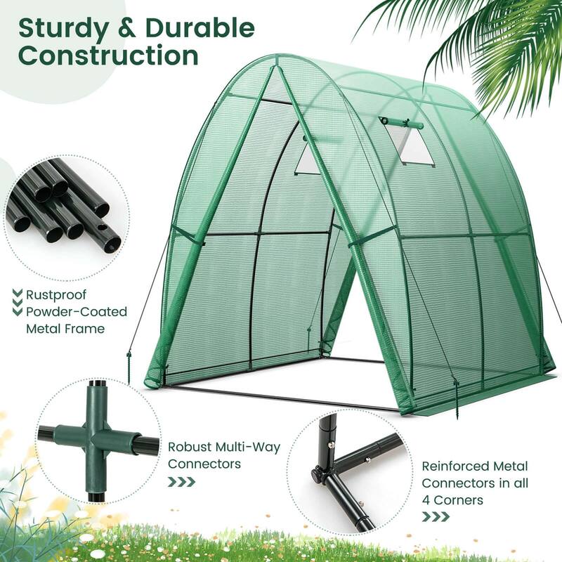 Portable Outdoor Greenhouse Walk-in Tunnel Greenhouse Grow Tent