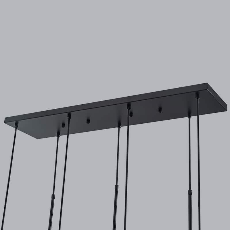 7-Light Cluster Glass Liner Kitchen Island Pendant Light for Dining/ Living Room