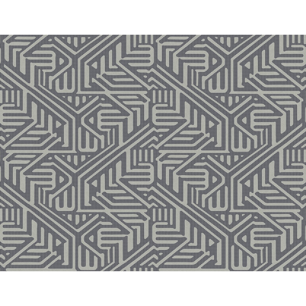 A-Street Prints Nambiti Charcoal Geometric Wallpaper