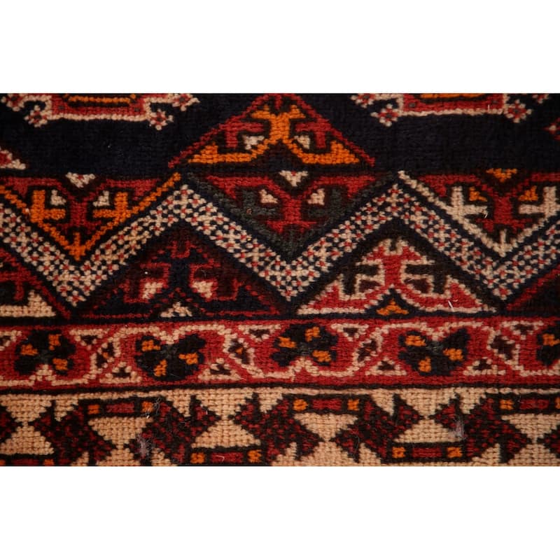 Vegetable Dye Tribal Shiraz Persian Rug Handmade Vintage Wool Carpet - 6'11"x 9'11"