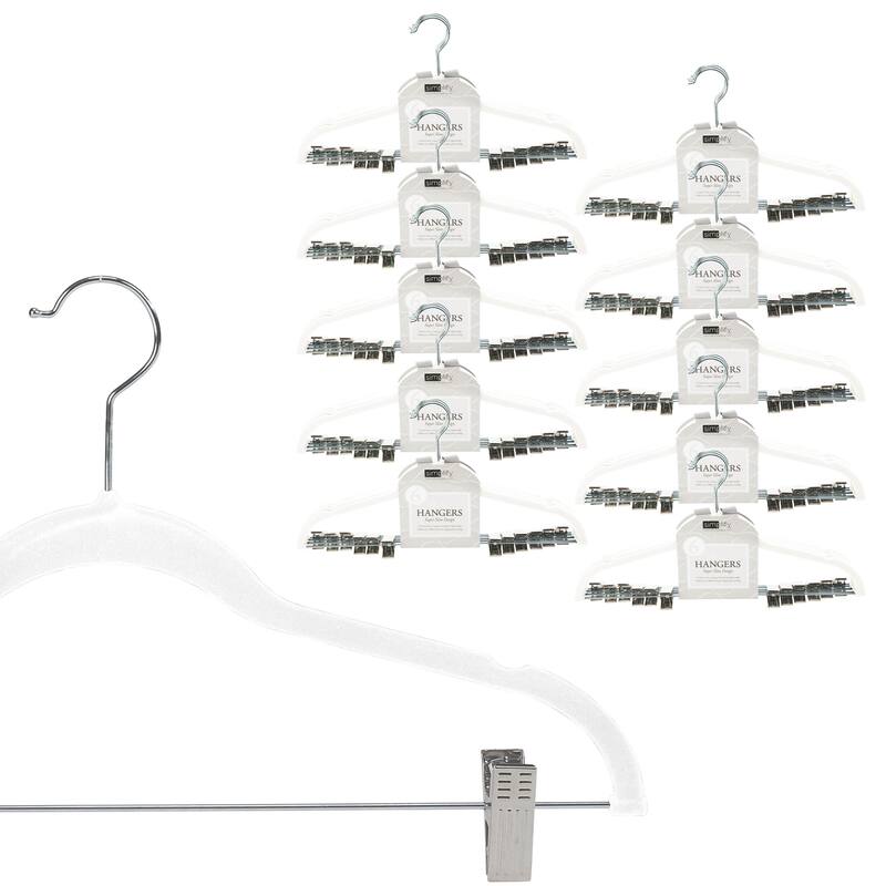 Simplify 24 Pack Velvet Hangers with Clips