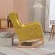preview thumbnail 30 of 59, High back Upholstered Accent Rocking Chair Nursery Chair With Retractable Footrest