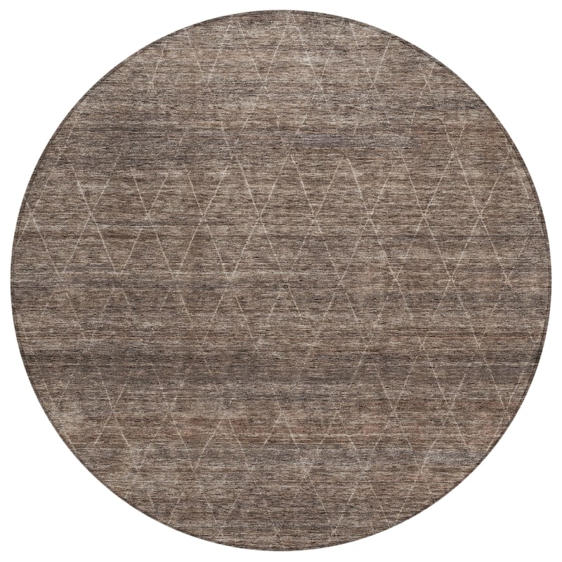 Machine Washable Indoor/ Outdoor Trellis Ombre Chantille Rug
