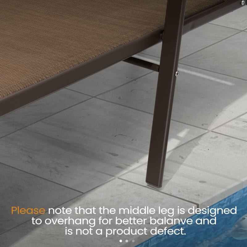 VredHom Outdoor Aluminum Adjustable Patio Chaise Lounge Chairs