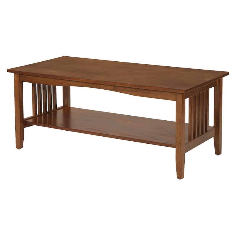 Porch & Den Clifton Mission Medium Oak Finish Coffee Table