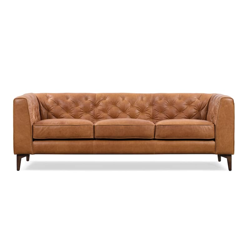 Poly & Bark Essex 89" Sofa - Full Grain Genuine Italian Leather