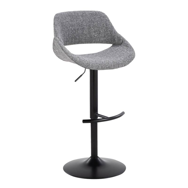 Silver Orchid Svellingen Adjustable Bar Stool with Rounded T Footrest - Set of 2