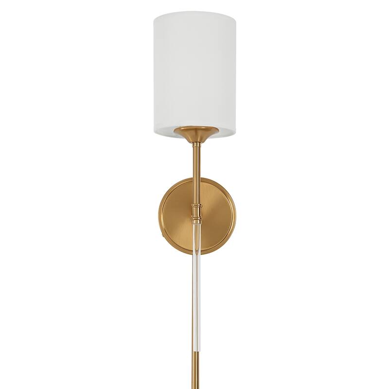 Uttermost Awyr 1 Light Brass Sconce - 5"W x 20"H x 6.5"D